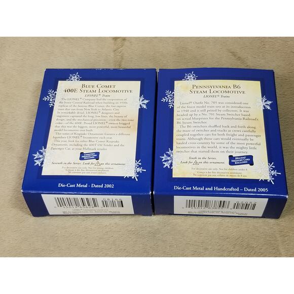 Hallmark Keepsake Lionel Train Blue Comet 400E 2002 Pennsylvania B6 2005 NEW - Picture 8 of 9